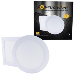 POWERMASTER 3 WATT SIVA ALTI 6500K BEYAZ YUVARLAK 70 MM SLIM LED-ECO SPOT PANEL - 1