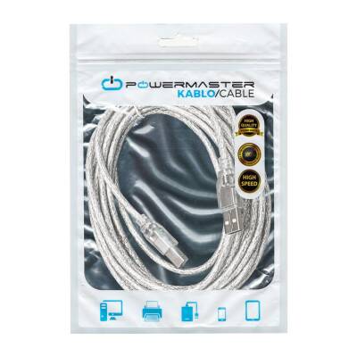 POWERMASTER 5 METRE 2.0V ŞEFFAF USB YAZICI KABLOSU - 2