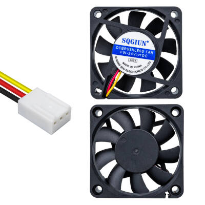 POWERMASTER IC-216A FIRÇASIZ DC FAN 60X60X15MM 24 VOLT 3 PİN - 1