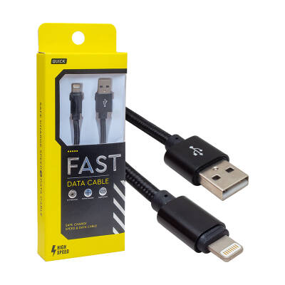 POWERMASTER METAL ÖRGÜLÜ LIGHTNING USB DATA VE ŞARJ KABLOSU - 2