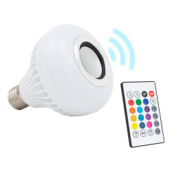 POWERMASTER OM-30 BLUETOOTH MÜZİK ÇALAR KUMANDALI RGB LED AMPUL - 1