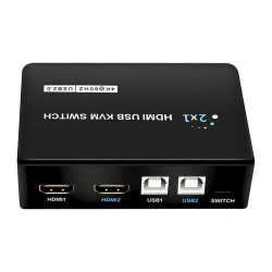 POWERMASTER PM-11789 4K HDMI USB KVM SWITCH 2X1 - 2
