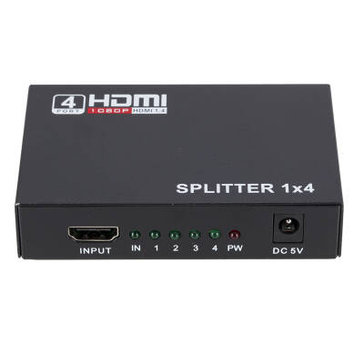 POWERMASTER PM-12081 1.4V 1080P 4KX2K 4 PORT HDMI SPLITTER DAĞITICI - 1