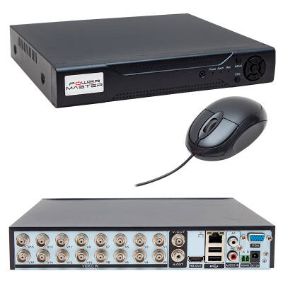 POWERMASTER PM-12183* 16 KANAL 1080N AHD/ANALOG/TVI/CVI XMEYE DVR/XVR KAYIT CİHAZI - 1