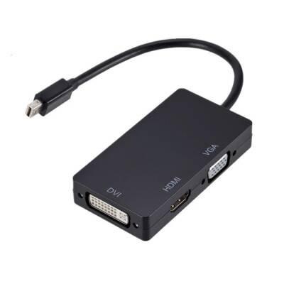 POWERMASTER PM-16102 DISPLAY PORT TO HDMI-VGA-DVI 3IN1 ÇEVİRİCİ - 1