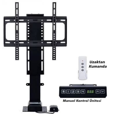 POWERMASTER PM-24928 32 - 57 İNÇ AYARLANABİLİR YÜKSEKLİK UZAKTAN KUMANDALI TV KALDIRMA LİFT ASANSÖRÜ - 2