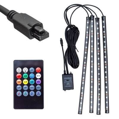 POWERMASTER SESE DUYARLI ARAÇ İÇİ KUMANDALI RGB LED ANİMASYON KİT - 1