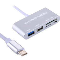 POWERMASTER USB TYPE-C TO OTG COMBO USB 3.0 HUB+KART OKUYUCU - 1