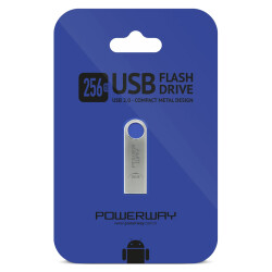 POWERWAY 256 GB METAL USB 2.0 FLASH BELLEK - 1