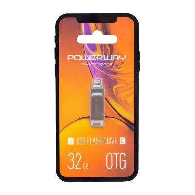 POWERWAY 32 GB IPHONE USB 2.0 OTG METAL FLASH BELLEK - 1