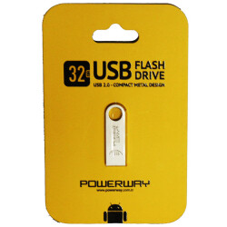 POWERWAY 32 GB METAL USB 2.0 FLASH BELLEK - 1