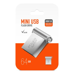 POWERWAY 64 GB USB 3.0 METAL MINI FLASH BELLEK - 1