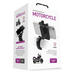 POWERWAY MT15 MOTOSİKLET BİSİKLET SCOOTER İÇİN DAYANIKLI GİDON UYUMLU CNC ALÜMİNYUM TELEFON TUTUCU - 3