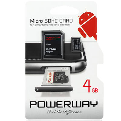 POWERWAY PWR-4 4 GB MICRO SD HAFIZA KARTI - 1