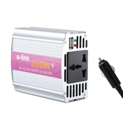 S-LINK SL-200W 200W DC12V-AC230V ÇAKMAKTAN POWER INVERTER - 1