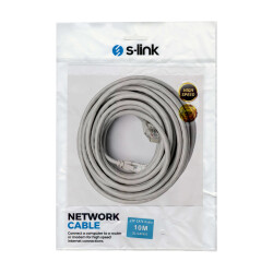 S-LINK SL-CAT610 10 METRE GRİ CAT6 KABLO - 1