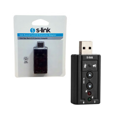 S-LINK SL-U61 USB SES KARTI 2.0 ÇEVİRİCİ ADAPTÖR - 2