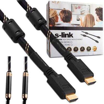 S-LINK SLX-2770 1.4V ÇİPSETLİ+ÇİFT FİLTRELİ 70 METRE HDMI KABLO - 1