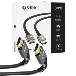S-LINK SLX-HD4K40 19+1 40 METRE V2.0 4K 30HZ METAL HDMI KABLO - 5