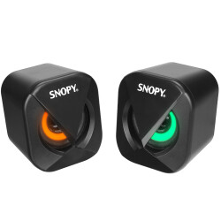 SNOPY SN-83U LED IŞIKLI 2W*2CH SİYAH USB 2.0 RGB IŞIKLI GAMİNG 1+1 MİNİ SPEAKER HOPARLÖR - 2