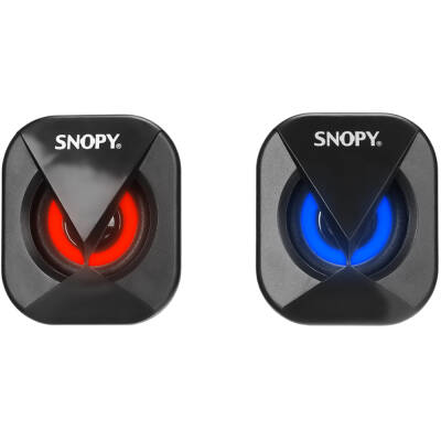 SNOPY SN-83U LED IŞIKLI 2W*2CH SİYAH USB 2.0 RGB IŞIKLI GAMİNG 1+1 MİNİ SPEAKER HOPARLÖR - 4