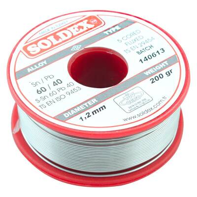 SOLDEX 1.2MM 200 GRAM KALIN LEHİM SN60 PB40 - 1