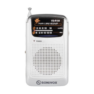 SONIVOX VS-R104 GÜMÜŞ RENK CEP TİPİ ANALOG FM RADYO - 1