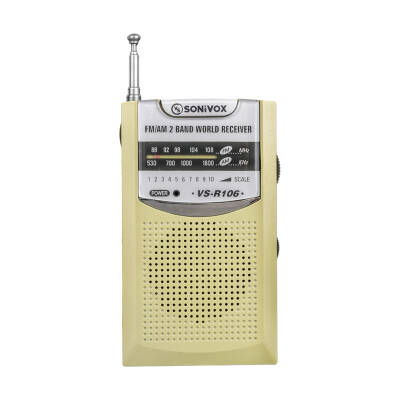 SONIVOX VS-R106 GOLD RENK CEP TİPİ ANALOG FM RADYO - 1