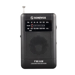 SONIVOX VS-R115 SİYAH RENK CEP TİPİ ANALOG FM RADYO - 1