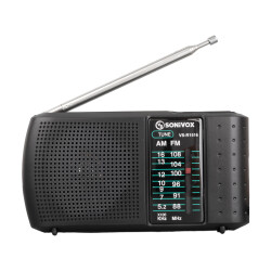 SONIVOX VS-R1516 SİYAH RENK ANALOG RADYO - 1