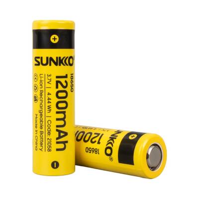 SUNKKO 3.7 VOLT 1200 MAH 18650 ŞARJ EDİLEBİLİR PİL (TEKLİ) - 1