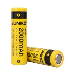 SUNKKO 3.7 VOLT 2000 MAH 18650 ŞARJ EDİLEBİLİR PİL (TEKLİ) - 1