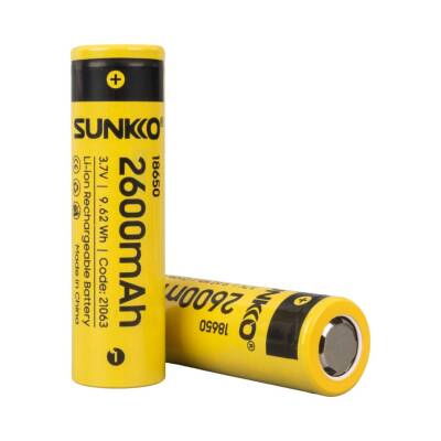 SUNKKO 3.7 VOLT 2600 MAH 18650 ŞARJ EDİLEBİLİR PİL (TEKLİ) - 1