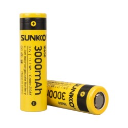 SUNKKO 3.7 VOLT 3000 MAH 18650 ŞARJ EDİLEBİLİR PİL (TEKLİ) - 1