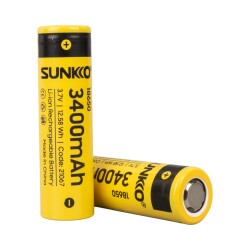 SUNKKO 3.7 VOLT 3400 MAH 18650 ŞARJ EDİLEBİLİR PİL (TEKLİ) - 1