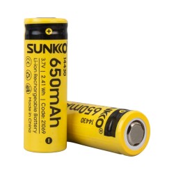 SUNKKO 3.7 VOLT 650 MAH 14430 ŞARJ EDİLEBİLİR PİL (TEKLİ) - 1