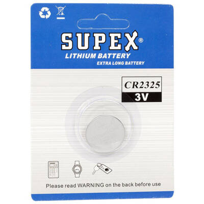 SUPEX CR2325 3 VOLT LİTYUM PİL (TEKLİ) - 1