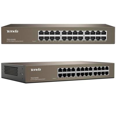 TENDA TEG1024D 24 PORT 10/100/1000 MBPS RACKMOUNT GIGABIT SWITCH - 1