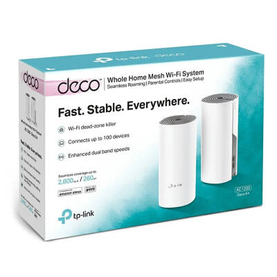 TP-LINK AC1200 DECO E4 1200MBPS MESH WIFI SİSTEMİ (İKİLİ) - 2