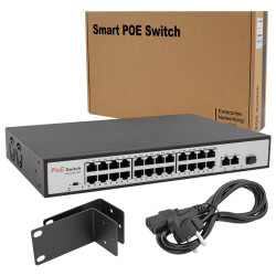 URANIUM POE-2421SFP 2X GIGABIT UPLINK 1X SFP 24 PORT 10/100 MBPS 300 WATT POE SWITCH - 3