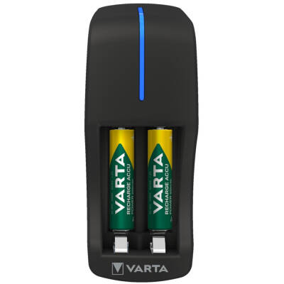 VARTA 57646 MİNİ CHARGER PİL ŞARJ CİHAZI + 2 ADET 800MAH AAA ŞARJ EDİLEBİLİR PİL - 2