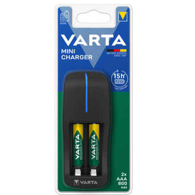 VARTA 57646 MİNİ CHARGER PİL ŞARJ CİHAZI + 2 ADET 800MAH AAA ŞARJ EDİLEBİLİR PİL - 3