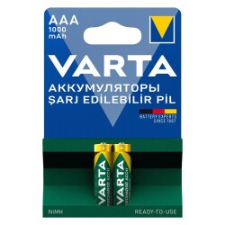 VARTA NI-MH 1.2 VOLT - 1000 MAH HR03 AAA ŞARJLI 2Lİ İNCE KALEM PİL - 1