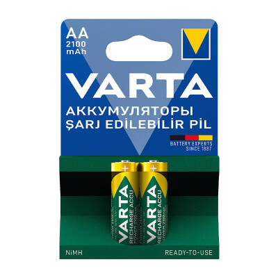 VARTA NI-MH 1.2 VOLT - 2100 MAH HR6 AA ŞARJLI 2Lİ KALEM PİL - 1