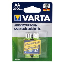 VARTA NI-MH 1.2 VOLT - 2700 MAH HR6 AA ŞARJLI 2Lİ KALEM PİL - 1