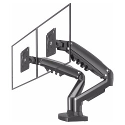 VONTECH F160 MNT02 17-27 AMORTİSÖRLÜ STAND ÇİFT KOL LCD / LED MONİTÖR TUTUCU STAND ASKI APARATI - 1