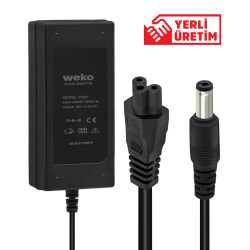 WEKO 12 VOLT - 5 AMPER 5.5*2.5 UÇLU YERLİ ÜRETİM PLASTİK KASA MASAÜSTÜ ADAPTÖR - 1