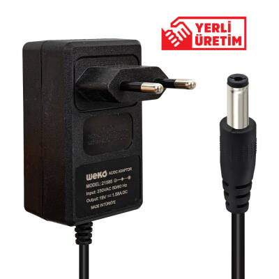 WEKO 19 VOLT - 1.58 AMPER 5.5*1.7 UÇLU YERLİ ÜRETİM PRİZ TİPİ NOTEBOOK ADAPTÖR - 1