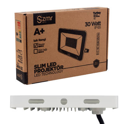 ZMR 30 WATT - 220 VOLT 6500K IP65 150* IŞIK AÇISI BEYAZ SLİM KASA LED PROJEKTÖR - 3