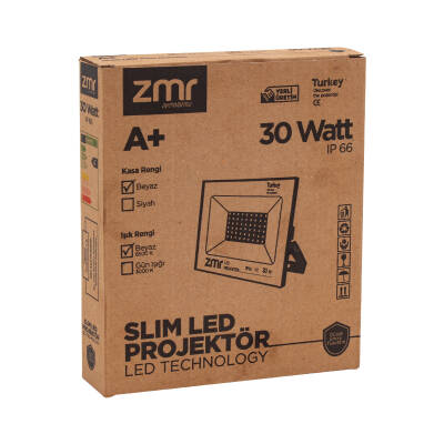 ZMR 30 WATT - 220 VOLT 6500K IP66 150* IŞIK AÇISI SİYAH SLİM KASA LED PROJEKTÖR - 3